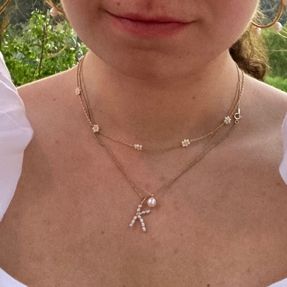 Seed Bead Daisy Chain Necklace